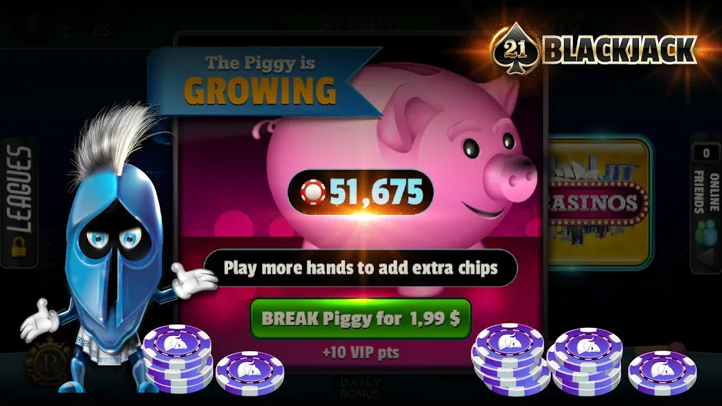 BlackJack 21 - Online Casino  [МОД Unlocked] Screenshot 5