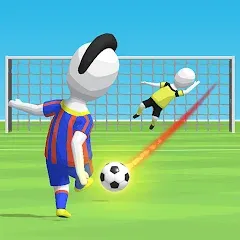 Скачать взломанную Stickman Freekick: Soccer game  [МОД Много денег] - полная версия apk на Андроид