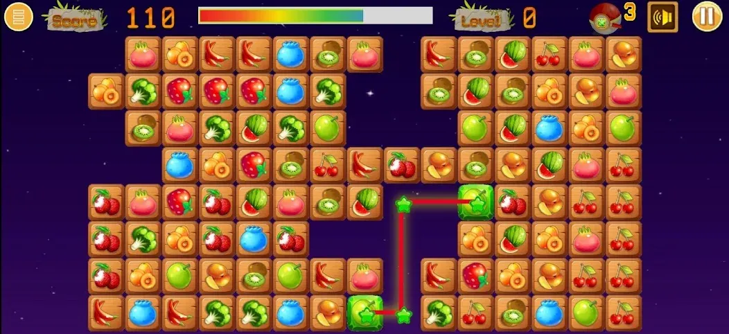 Link fruits - fruit match pair  [МОД Бесконечные монеты] Screenshot 4