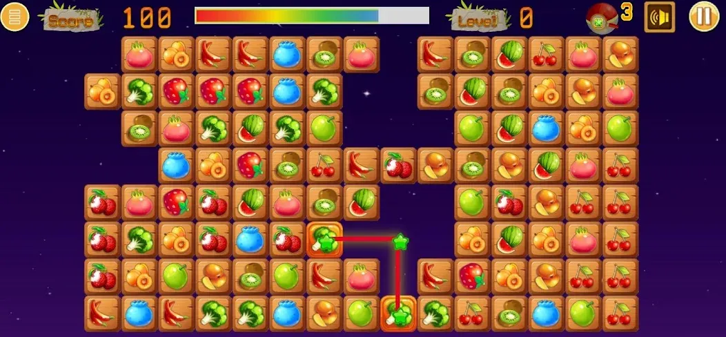 Link fruits - fruit match pair  [МОД Бесконечные монеты] Screenshot 5