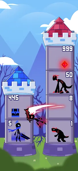 Hero Castle War: Tower Attack (Хиро Касл Вар)  [МОД Много монет] Screenshot 1