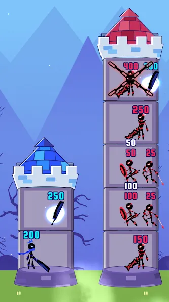 Hero Castle War: Tower Attack (Хиро Касл Вар)  [МОД Много монет] Screenshot 2