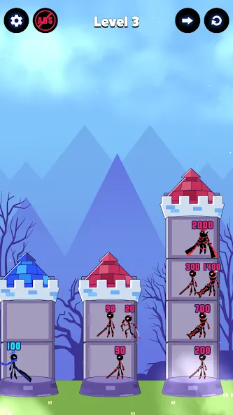 Hero Castle War: Tower Attack (Хиро Касл Вар)  [МОД Много монет] Screenshot 3