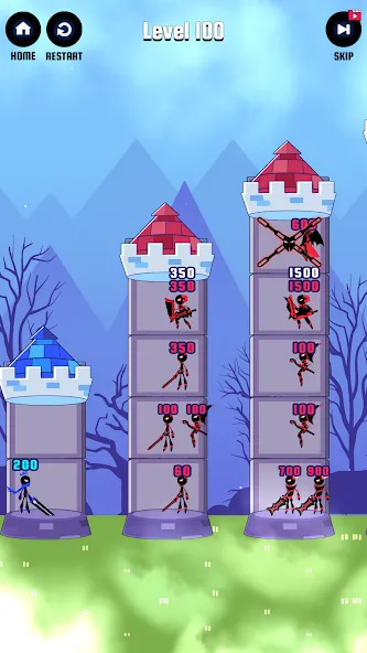 Hero Castle War: Tower Attack (Хиро Касл Вар)  [МОД Много монет] Screenshot 5