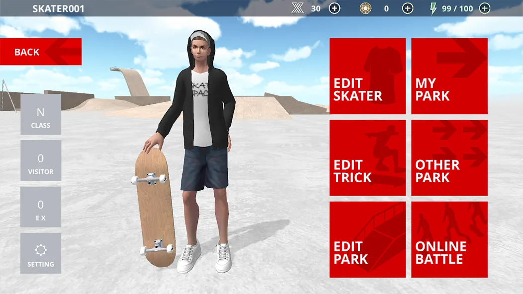 Skate Space (Скейт Спейс)  [МОД Бесконечные монеты] Screenshot 5