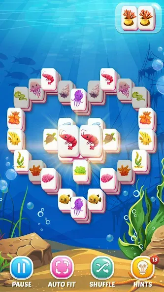 Mahjong Fish (Маджонг Рыбы)  [МОД Все открыто] Screenshot 1