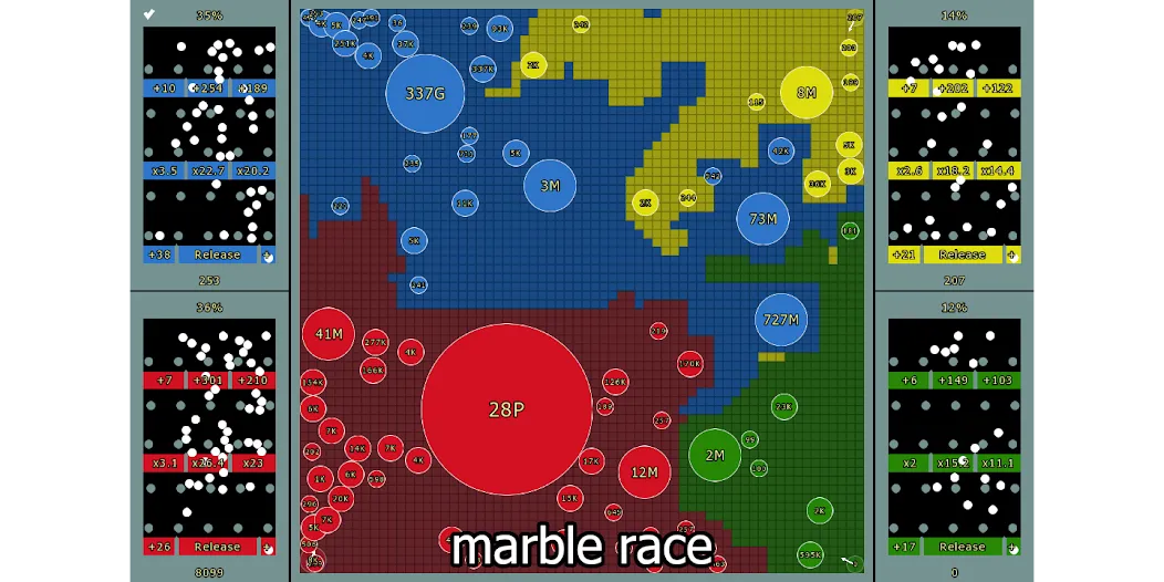 Marble Race and Territory War (Марбл Рейс и Территориальная Война)  [МОД Много денег] Screenshot 1