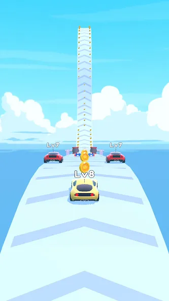 Merge Car Run - Evolution Race (Мердж Кар Ран)  [МОД Unlimited Money] Screenshot 1