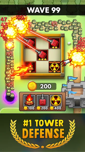 Merge Clash: Tower Defense TD (Мердж Клаш)  [МОД Бесконечные монеты] Screenshot 2