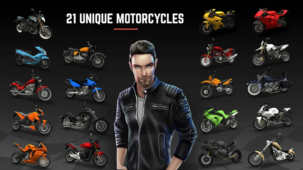 Racing Fever: Moto (Рейсинг Фивер)  [МОД Бесконечные деньги] Screenshot 2