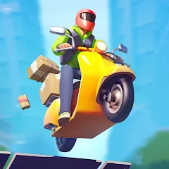 Скачать взломанную Moto City: Mad Bike Delivery (Мото Сити)  [МОД Все открыто] - стабильная версия apk на Андроид