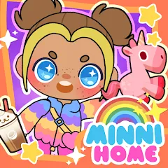 Взломанная Minni Family Home - Play House (Минни Семейный дом)  [МОД Menu] - стабильная версия apk на Андроид