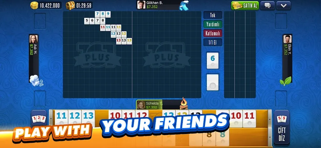 101 Okey Plus Rummy Board Game  [МОД Много монет] Screenshot 4