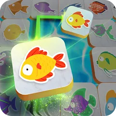 Взломанная Mahjong Connect Fish World (Мацзян Коннект Рыбный Мир)  [МОД Все открыто] - полная версия apk на Андроид