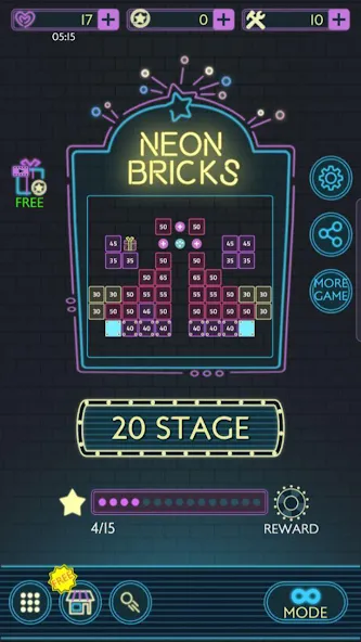 Neon bricks  [МОД Unlocked] Screenshot 1