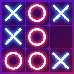 Взломанная Tic Tac Toe 2 Player: XO Game (Тик Так Тоу 2 игрока)  [МОД Много монет] - последняя версия apk на Андроид