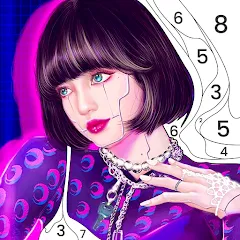 Взлом BlackPink Paint by Number (БлэкПинк Раскраска по номерам)  [МОД Unlocked] - полная версия apk на Андроид