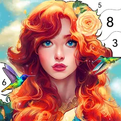 Взлом Girls Paint by Number Coloring (Девочки раскрашивают по номерам)  [МОД Все открыто] - последняя версия apk на Андроид