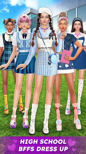 College Dress Up for Girls (Капель Макеовер)  [МОД Unlocked] Screenshot 1