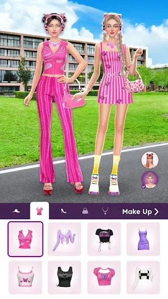 College Dress Up for Girls (Капель Макеовер)  [МОД Unlocked] Screenshot 2