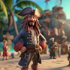 Взломанная Pirate Polygon Caribbean Sea (Пиратская Полигон Карибское море)  [МОД Unlimited Money] - полная версия apk на Андроид