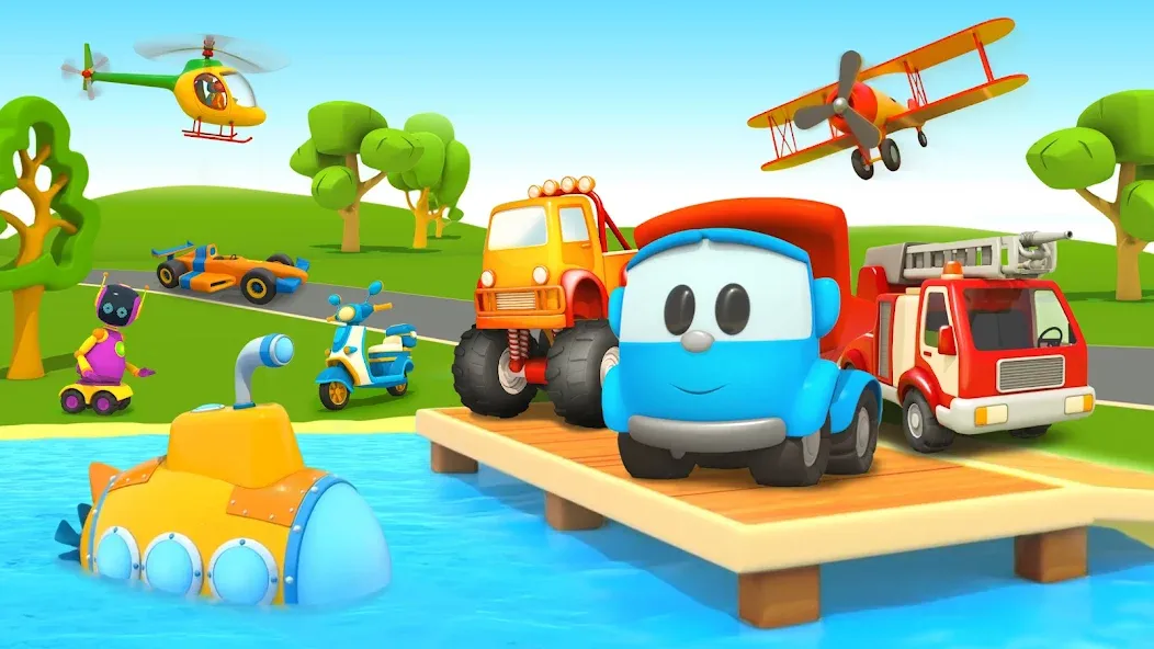 Leo 2: Puzzles & Cars for Kids  [МОД Много денег] Screenshot 1