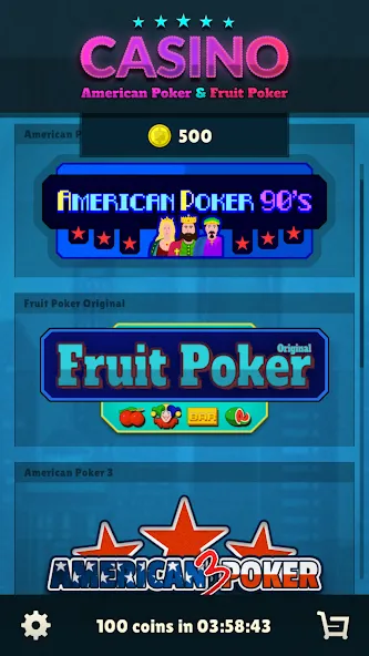 American Poker 90's Casino  [МОД Unlocked] Screenshot 1