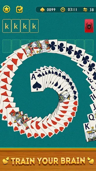 Spider Solitaire Card Game  [МОД Mega Pack] Screenshot 5