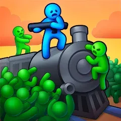 Взломанная Train Defense: Zombie Game (Трейн Дефенс)  [МОД Все открыто] - последняя версия apk на Андроид