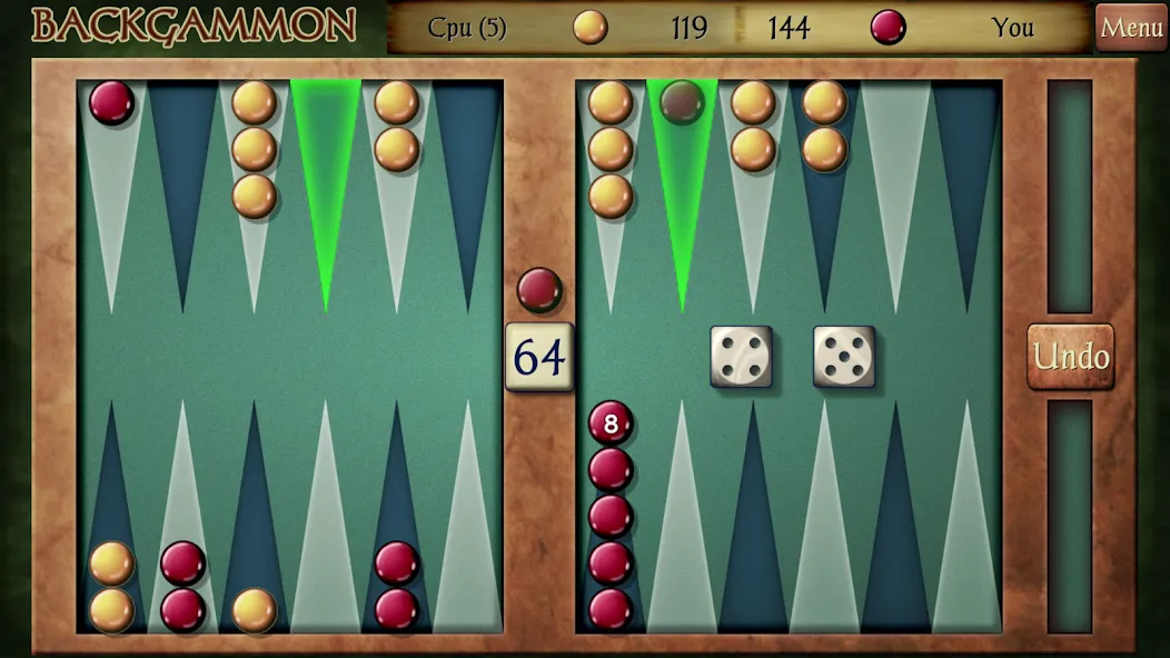 Backgammon (Бэкгаммон)  [МОД Unlocked] Screenshot 1