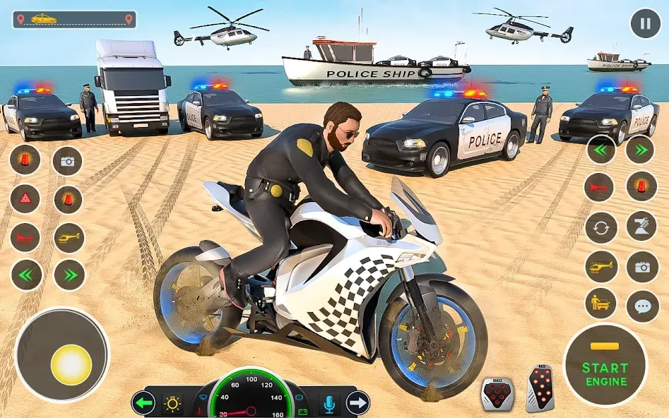 Police Car Driving: Car Games (ЮС Полис Кар Транспорт Трак)  [МОД Много денег] Screenshot 2