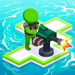 Взломанная War of Rafts: Crazy Sea Battle (Война плотов)  [МОД Много монет] - полная версия apk на Андроид